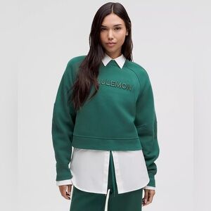 Lululemon Scuba Oversized Crewneck Pullover Wordmark Storm Teal XL/XXL NWT